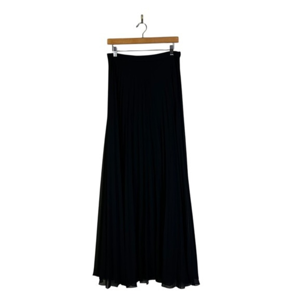 B Darlin Black Maxi Skirt - Flowing Full-Length Panel Skirt